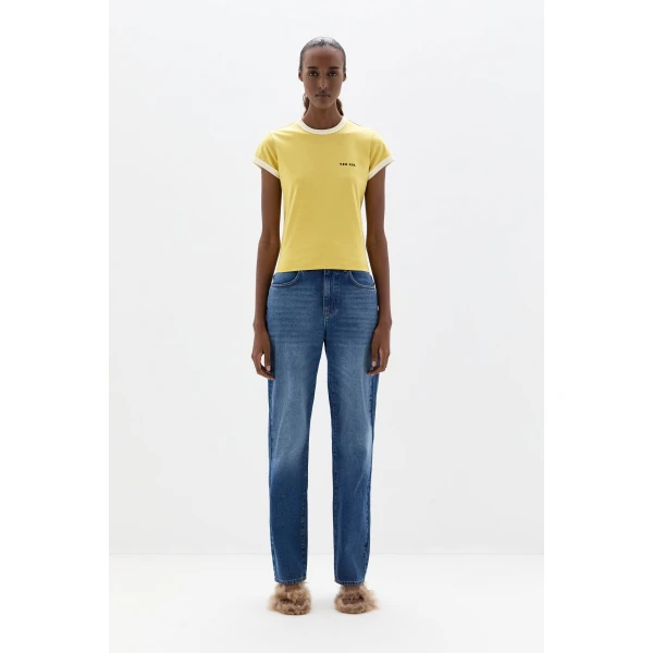 SIR the Label Yes SIR. Fitted Tee in Yellow | T-shirts | Luxury Shoes 