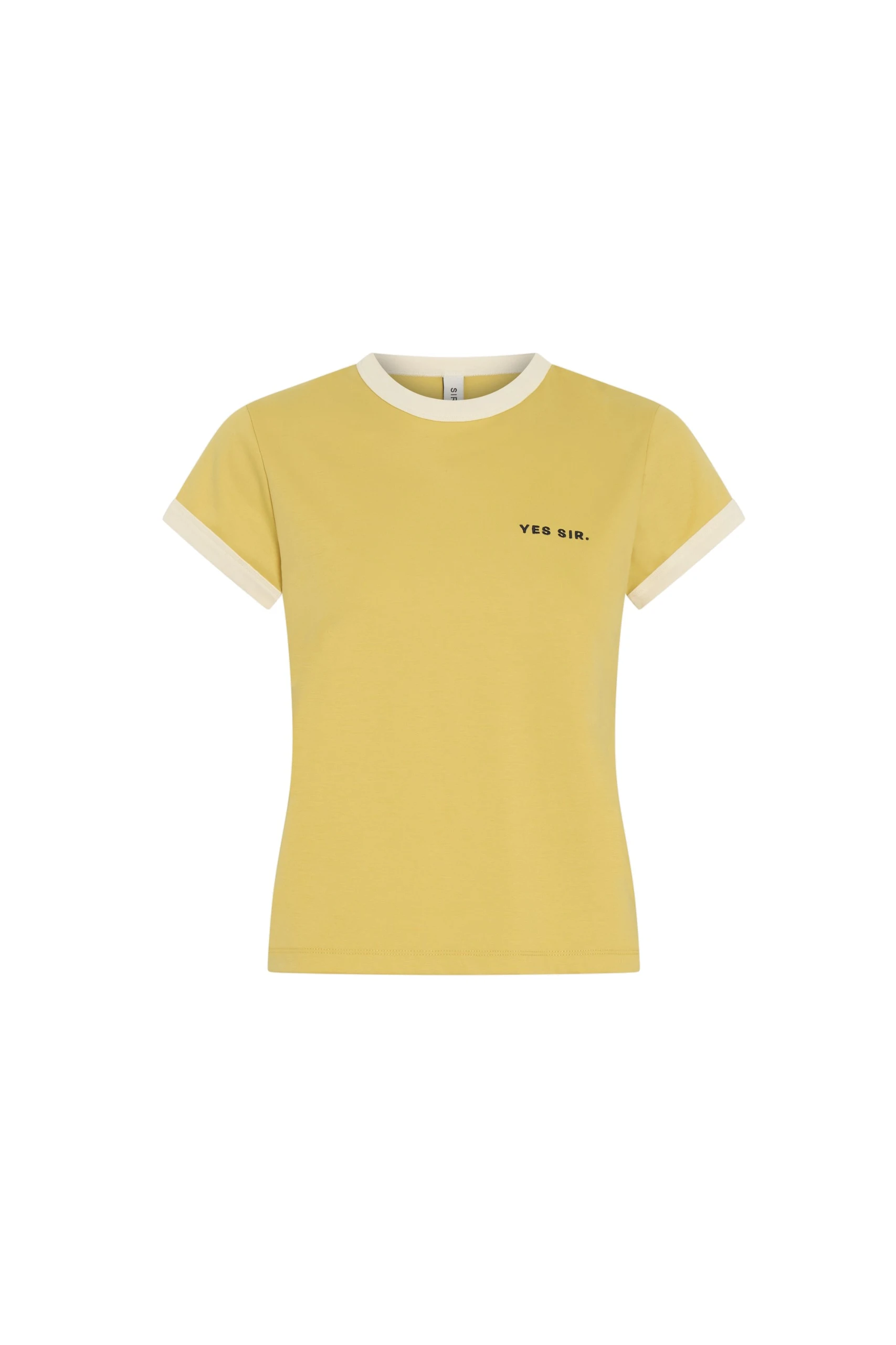 SIR the Label Yes SIR. Fitted Tee in Yellow SIR the Label Yes SIR. Fitted Tee in Yellow | T-shirts | Luxury Shoes