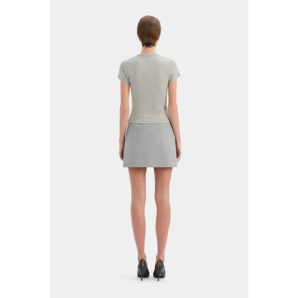 SIR the Label Yes SIR. Ribbed Tee in Grey Marle | T-shirts | Luxury Shoes 