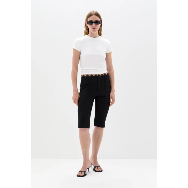 SIR the Label Yes SIR. Ribbed Tee in Ivory | T-shirts | Luxury Shoes 