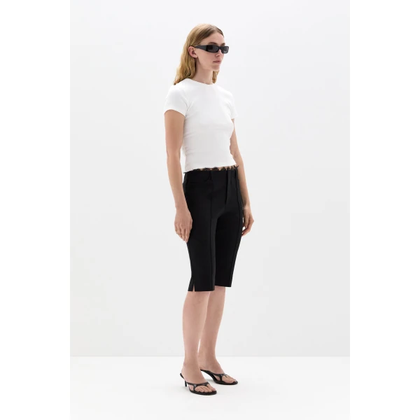 SIR the Label Yes SIR. Ribbed Tee in Ivory | T-shirts | Luxury Shoes 