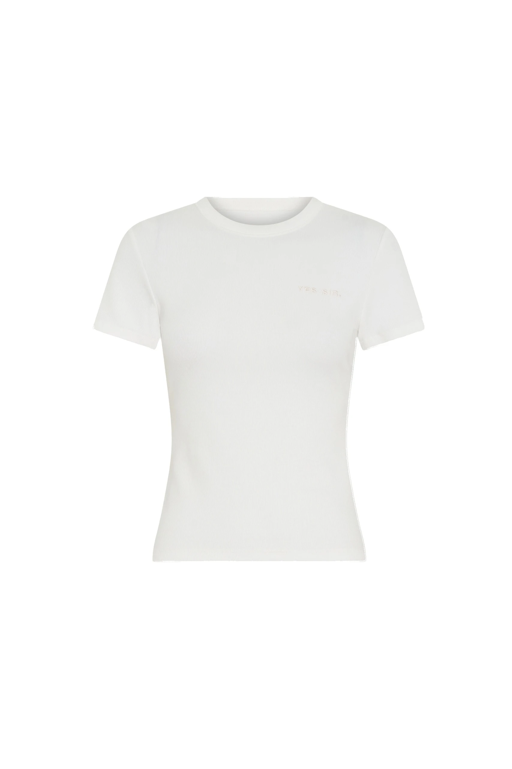 SIR the Label Yes SIR. Ribbed Tee in Ivory SIR the Label Yes SIR. Ribbed Tee in Ivory | T-shirts | Luxury Shoes