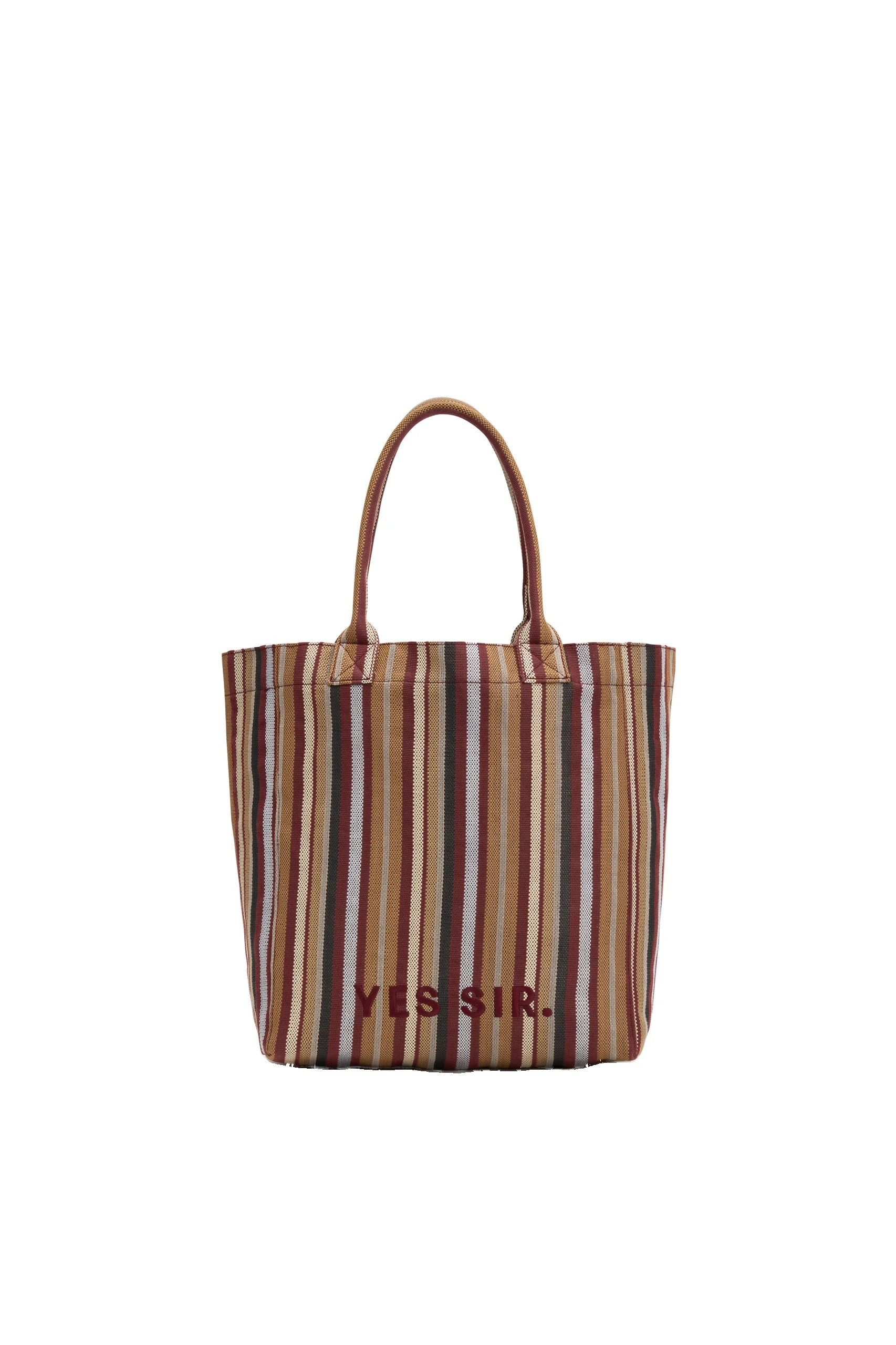 SIR the Label Yes SIR. Tote Bag in Terracotta Stripe SIR the Label Yes SIR. Tote Bag in Terracotta Stripe | Totes & Top-Handle Bags | Luxury Shoes