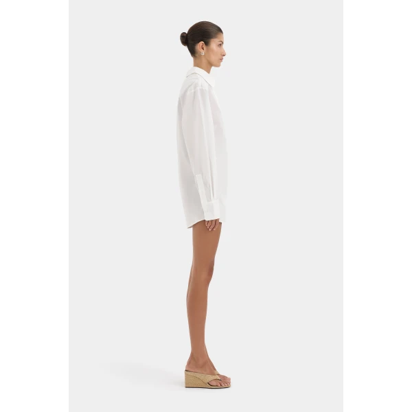 SIR the Label Zaria Shirt Dress in Ivory | Shirtdress | Luxury Shoes 