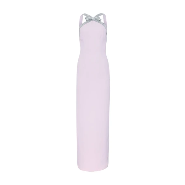 Safiyaa Ardine Embroidered Long Dress in Lilac Snow | Maxi Dresses | Luxury Shoes 