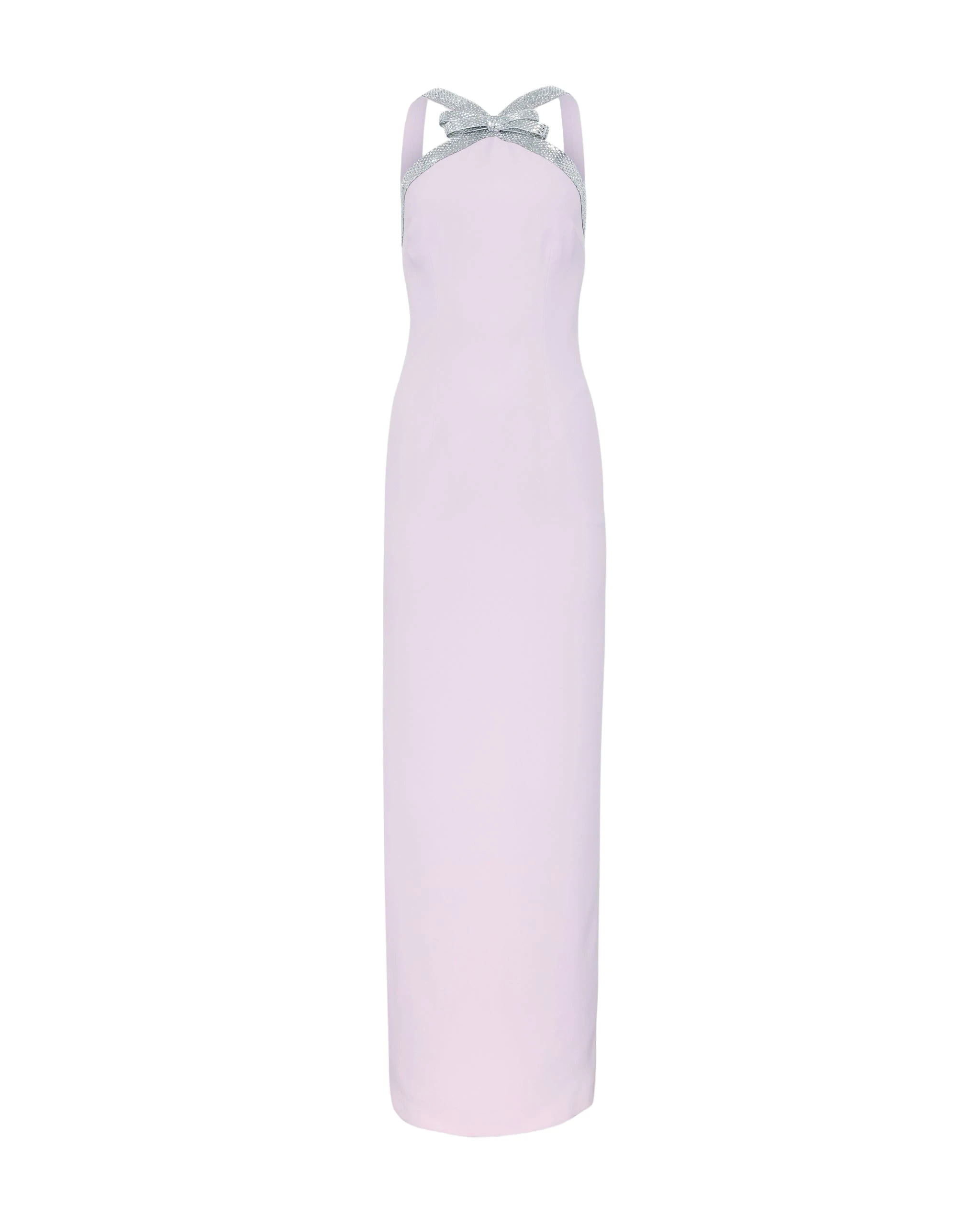 Safiyaa Ardine Embroidered Long Dress in Lilac Snow Safiyaa Ardine Embroidered Long Dress in Lilac Snow | Maxi Dresses | Luxury Shoes