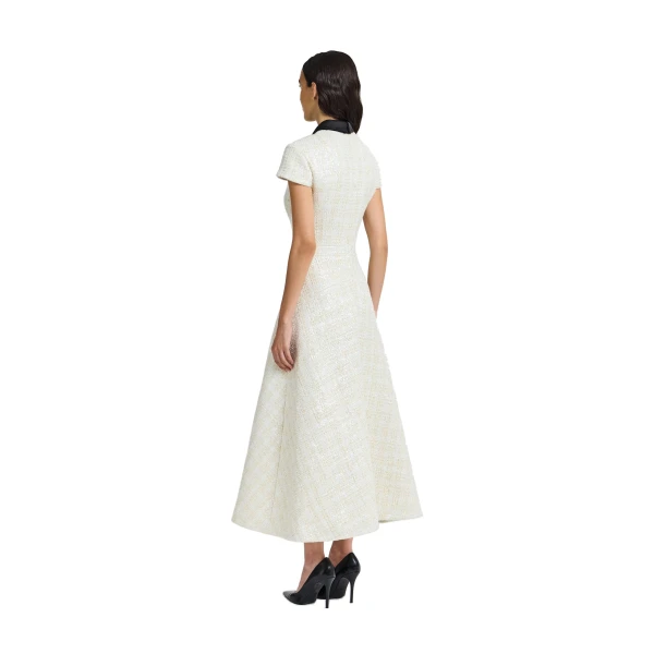 Safiyaa Ascah Midi Dress in Golden Ivory | Midi Dresses | Luxury Shoes 