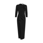 Safiyaa Avery Midi Dress in Black | Midi Dresses | Luxury Shoes 