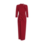 Safiyaa Avery Midi Dress in Rhubarb | Midi Dresses | Luxury Shoes 