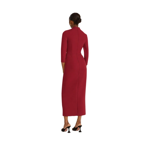 Safiyaa Avery Midi Dress in Rhubarb | Midi Dresses | Luxury Shoes 