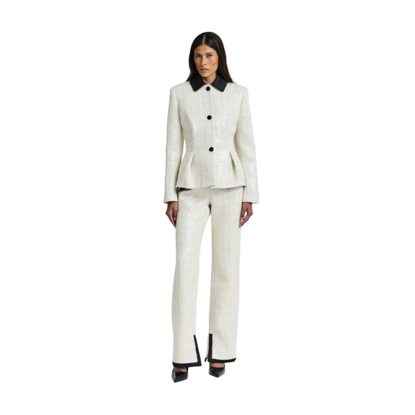 Safiyaa Dorinda Jacket in Golden Ivory | Jackets | Luxury Shoes 