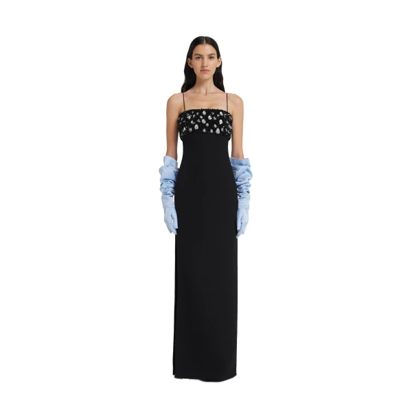 Safiyaa Elda Gloves in Pale Blue | Gloves | Luxury Shoes 