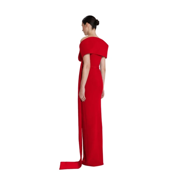 Safiyaa Giorgia Long Dress in Dazzling Red | Maxi Dresses | Luxury Shoes 