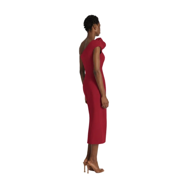 Safiyaa Granalle Midi Dress in Rhubarb | Midi Dresses | Luxury Shoes 