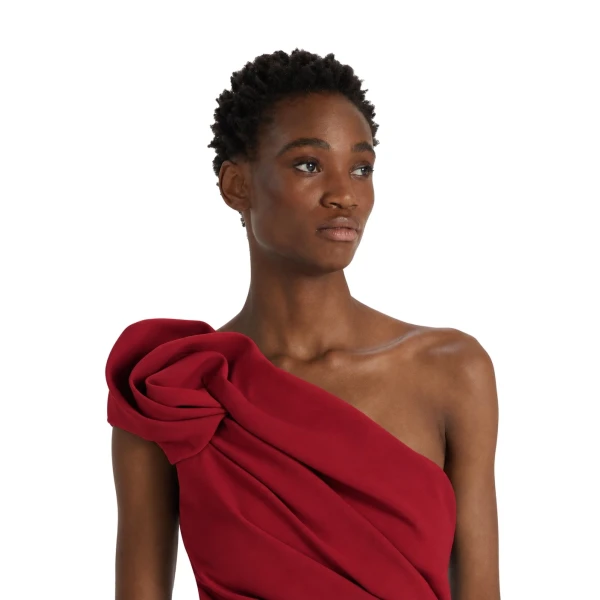 Safiyaa Granalle Midi Dress in Rhubarb | Midi Dresses | Luxury Shoes 