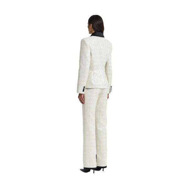 Safiyaa Jeona Trousers in Golden Ivory | Pants | Luxury Shoes 