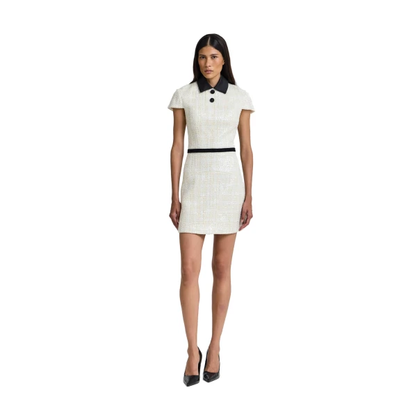 Safiyaa Karoh Short Dress in Golden Ivory | Mini Dresses | Luxury Shoes 