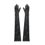 Safiyaa Long Gloves in Black Lace | Gloves | Luxury Shoes 