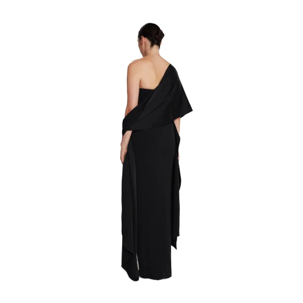 Safiyaa Long Shawl Scarf in Black | Scarves | Luxury Shoes 