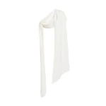 Safiyaa Long Shawl Scarf in Ivory | Scarves | Luxury Shoes 