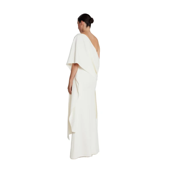 Safiyaa Long Shawl Scarf in Ivory | Scarves | Luxury Shoes 