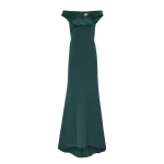 Safiyaa Merissa Long Dress in Darkest Spruce | Maxi Dresses | Luxury Shoes 