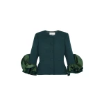 Safiyaa Omona Jacket in Darkest Spruce | Jackets | Luxury Shoes 