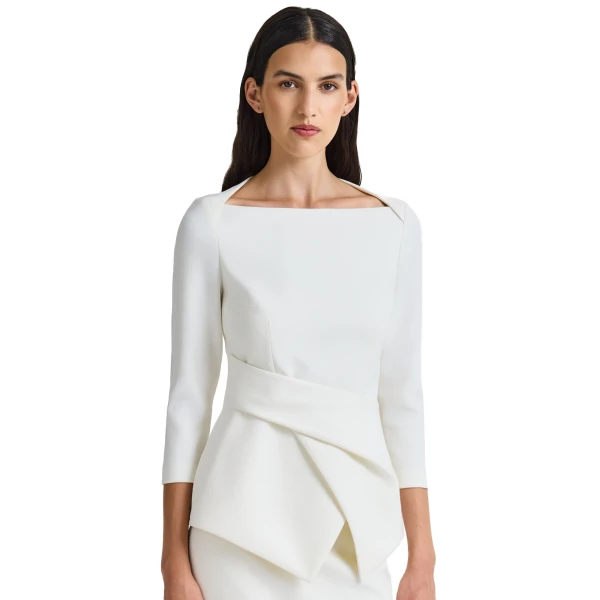 Safiyaa Otora Top in Ivory | Tops | Luxury Shoes 