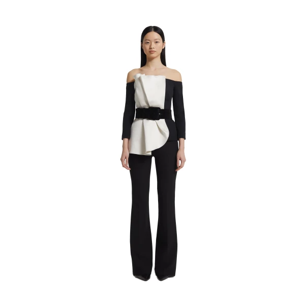 Safiyaa Waltonz Belt in Black Velvet | Belts | Luxury Shoes 