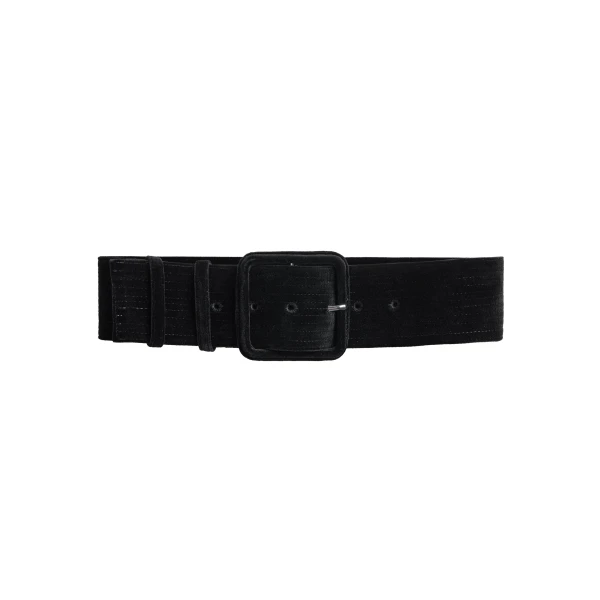 Safiyaa Waltonz Belt in Black Velvet | Belts | Luxury Shoes 