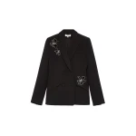 Safiyaa Wynnie Embroidered Jacket in Black | Jackets | Luxury Shoes 