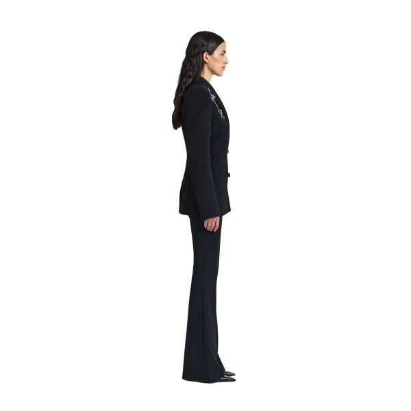 Safiyaa Wynnie Embroidered Jacket in Black | Jackets | Luxury Shoes 