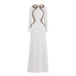 Saiid Kobeisy Embellished Long Dress in Ivory