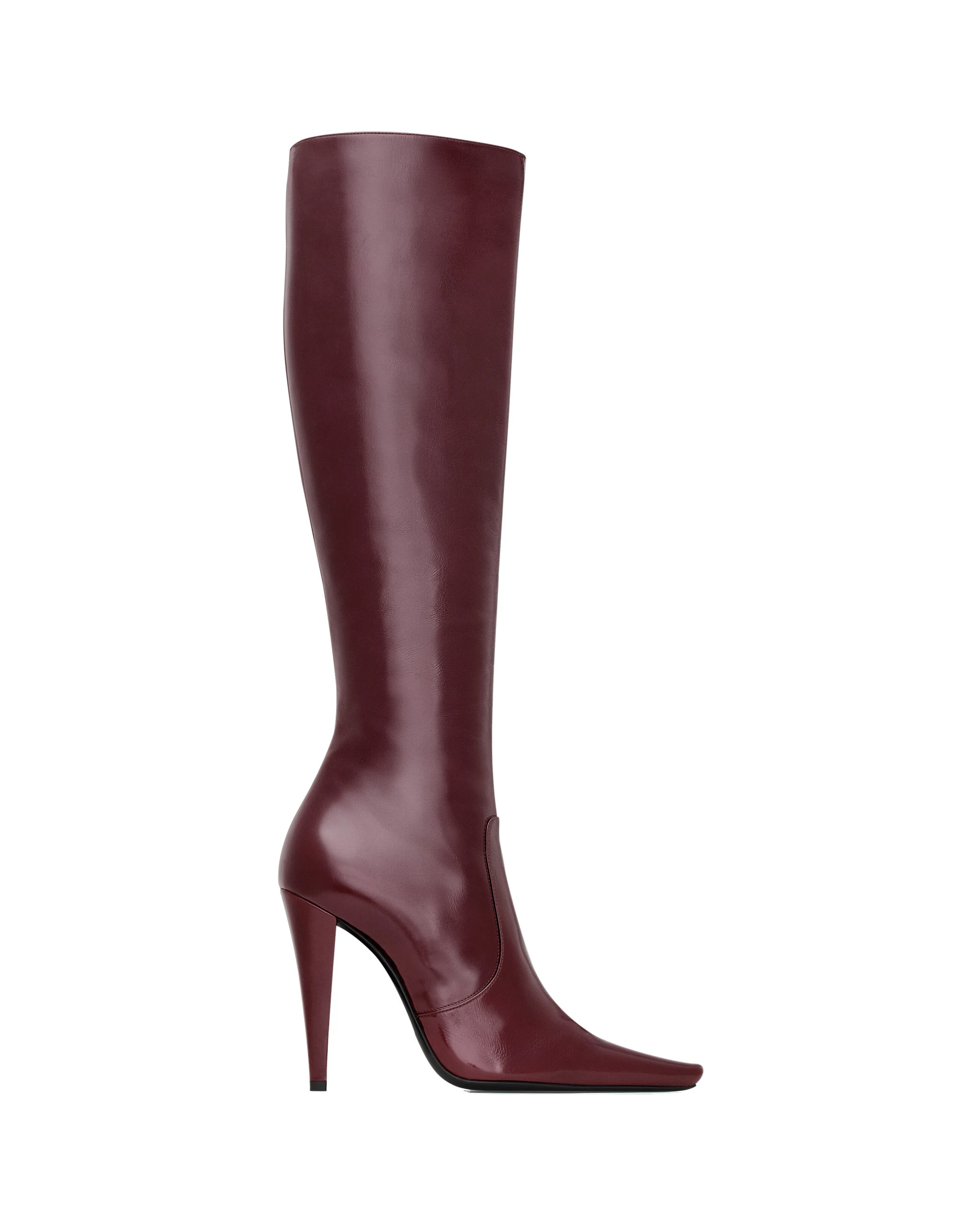 Saint Laurent 77 Boots in Smooth Leather, Vintage Bordeaux Red Saint Laurent 77 Boots in Smooth Leather, Vintage Bordeaux | Boots