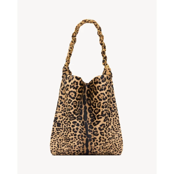 Brown Saint Laurent Amalia Medium in Pony Hair Leather, view 3 | Shoulder & Crossbody Bags