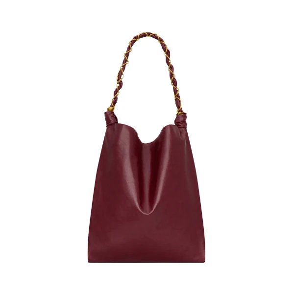 Red Saint Laurent Amalia in Smooth Leather, Deep Raspberry | Shoulder & Crossbody Bags