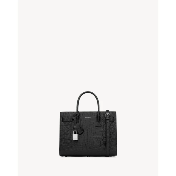 Baby Sac de Jour in Crocodile-Embossed Leather