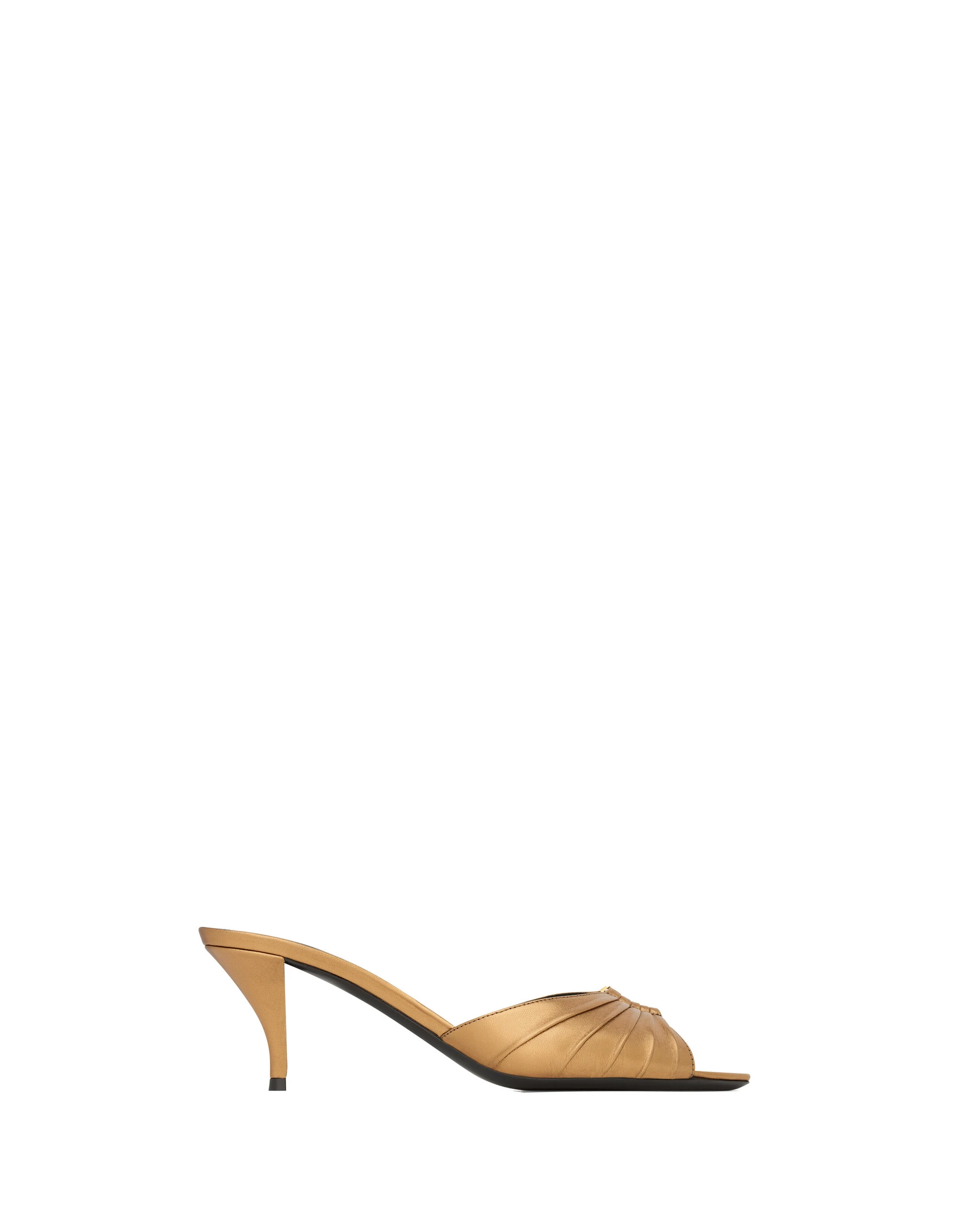 Saint Laurent Babylone Mules in Metallic Leather, Metal Persian, 60 mm Metallic Saint Laurent Babylone Mules in Metallic Leather, Metal Persian, 60 mm | Mules