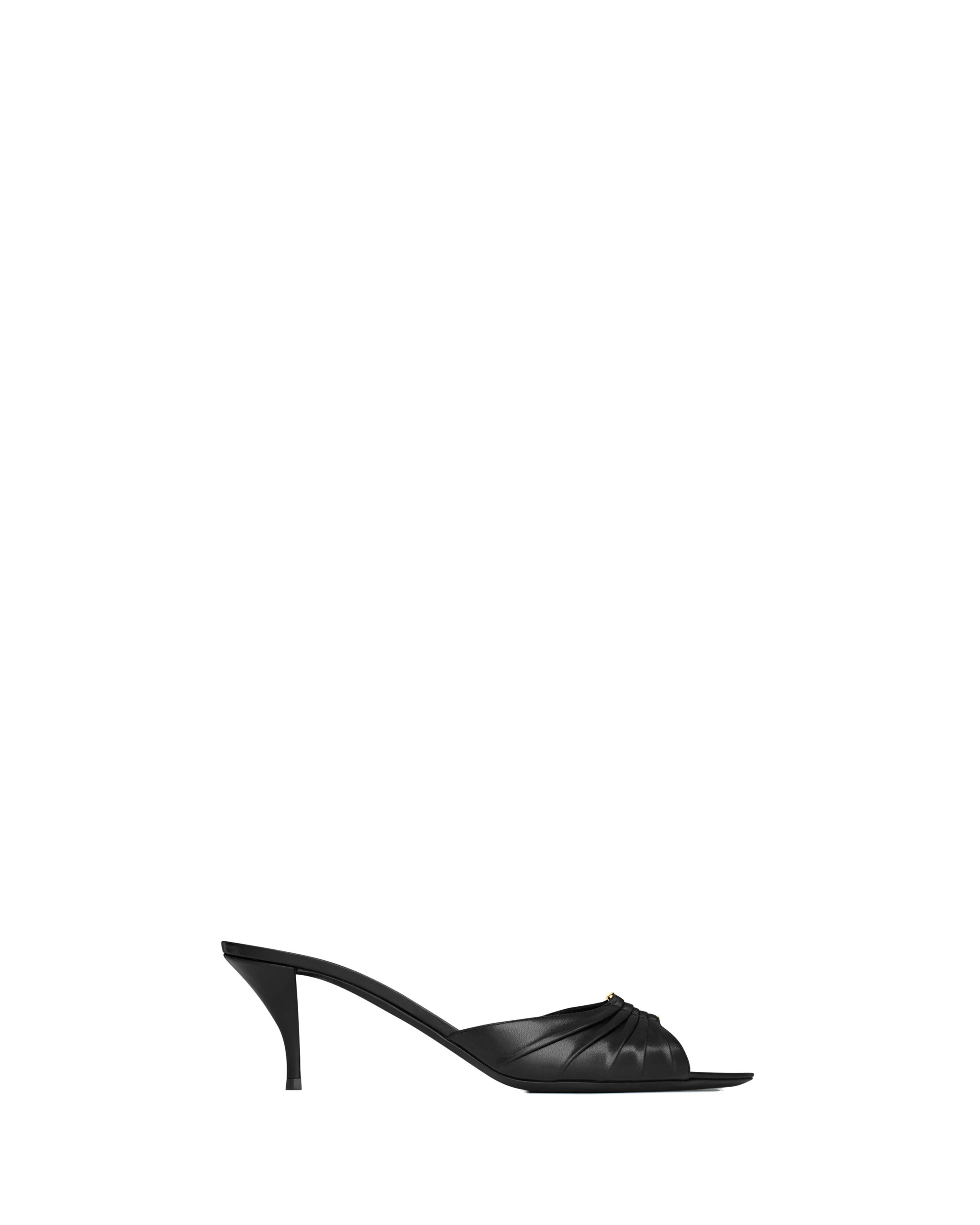 Saint Laurent Babylone Mules in Smooth Leather, Black, 60 mm Black Saint Laurent Babylone Mules in Smooth Leather, Black, 60 mm | Mules