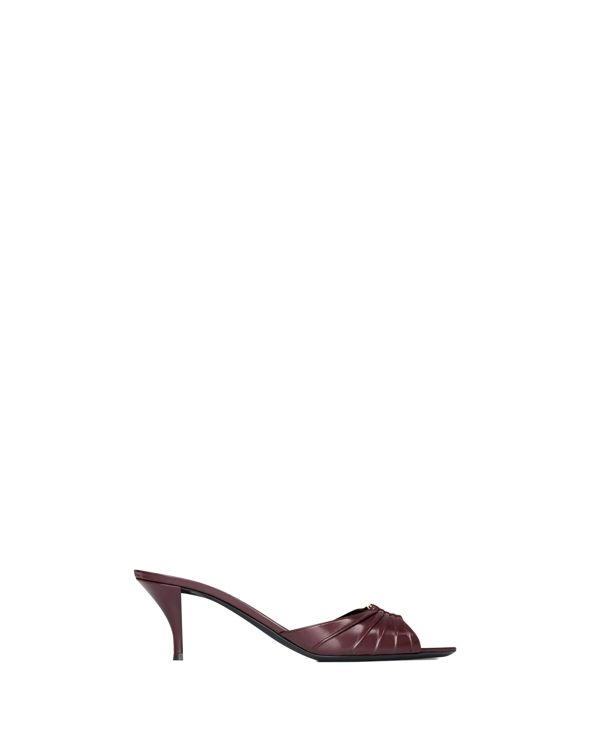 Saint Laurent Babylone Mules in Smooth Leather, Vintage Bordeaux Red Saint Laurent Babylone Mules in Smooth Leather, Vintage Bordeaux | Mules