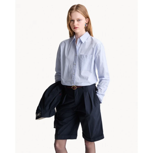 Multicolour Saint Laurent Bermuda Shorts in Cotton, view 2 | Tailored pants