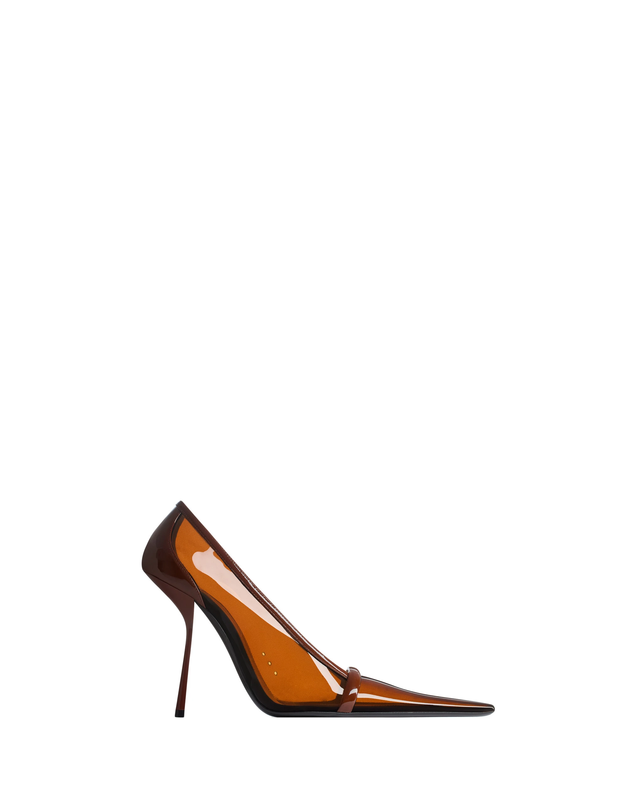Saint Laurent Brigitte Pumps in Tpu and Patent Leather Brown Saint Laurent Brigitte Pumps in Tpu and Patent Leather | Heels