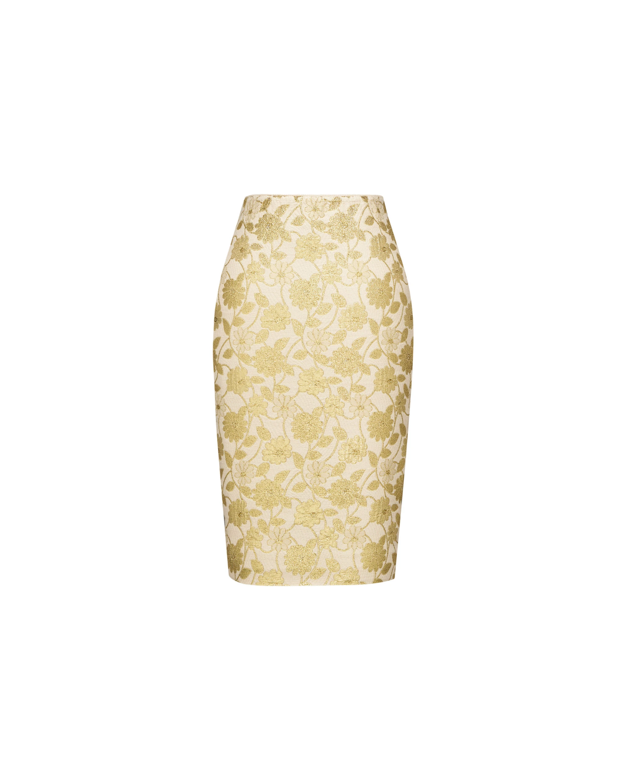 Saint Laurent Brocade Midi Skirt Beige Saint Laurent Brocade Midi Skirt | Midi Skirts