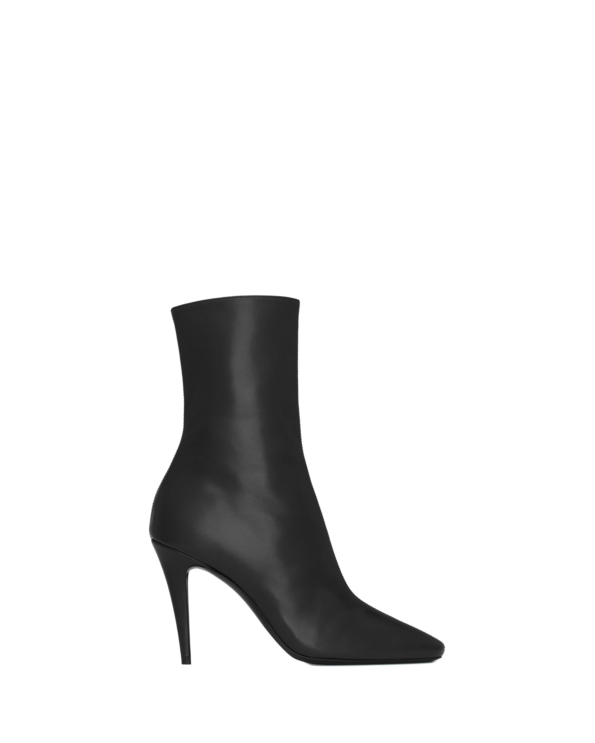 Saint Laurent Capucine Booties in Smooth Leather Black Saint Laurent Capucine Booties in Smooth Leather | Boots