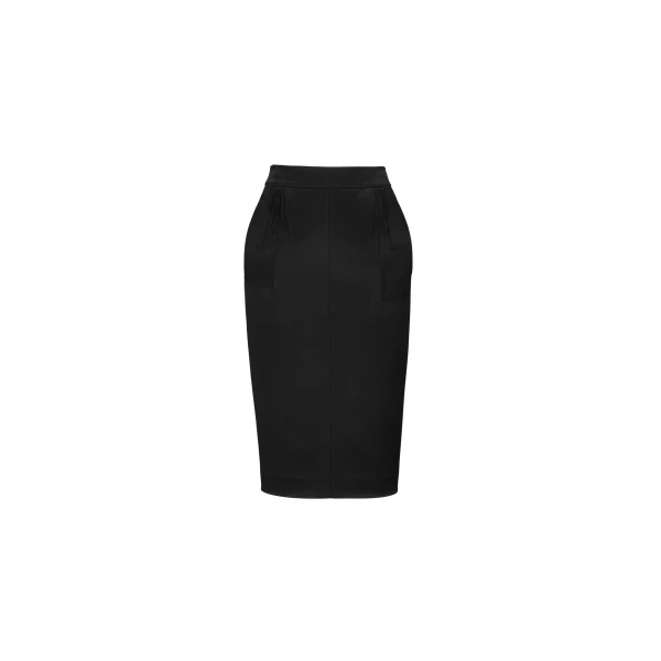 Cassandre Pencil Skirt in Padded Satin