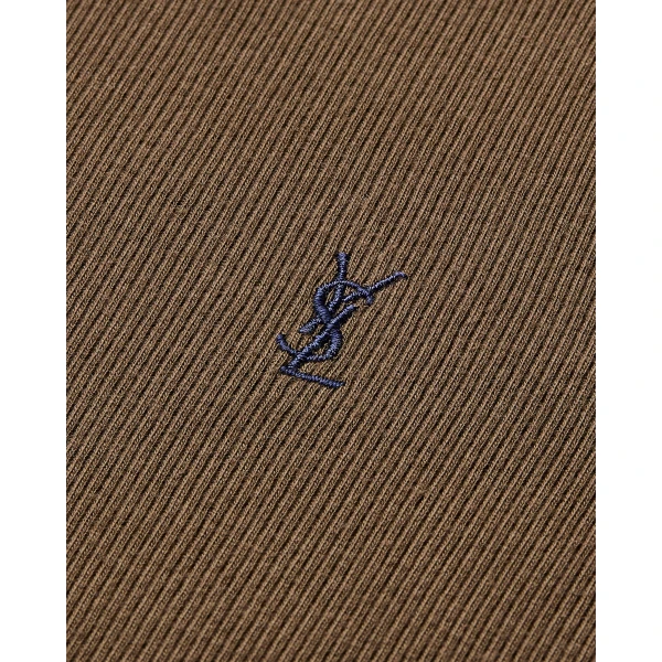 Multicolour Saint Laurent Cassandre Ribbed Tank Top, view 3 | Sleeveless