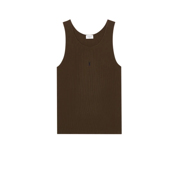 Multicolour Saint Laurent Cassandre Ribbed Tank Top | Sleeveless