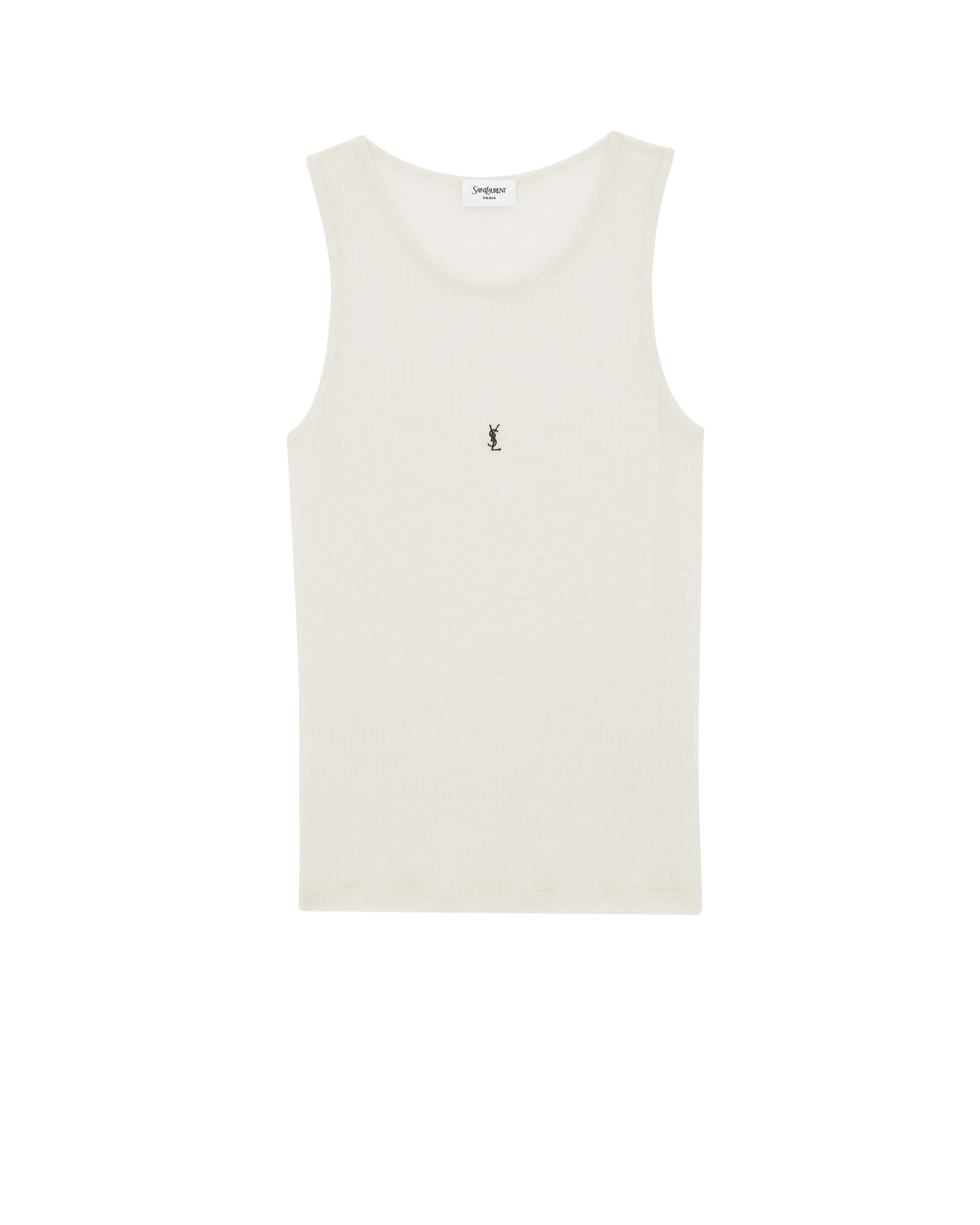 Saint Laurent Cassandre Tank Top, Naturel and Noir Multicolour Saint Laurent Cassandre Tank Top, Naturel and Noir | Sleeveless