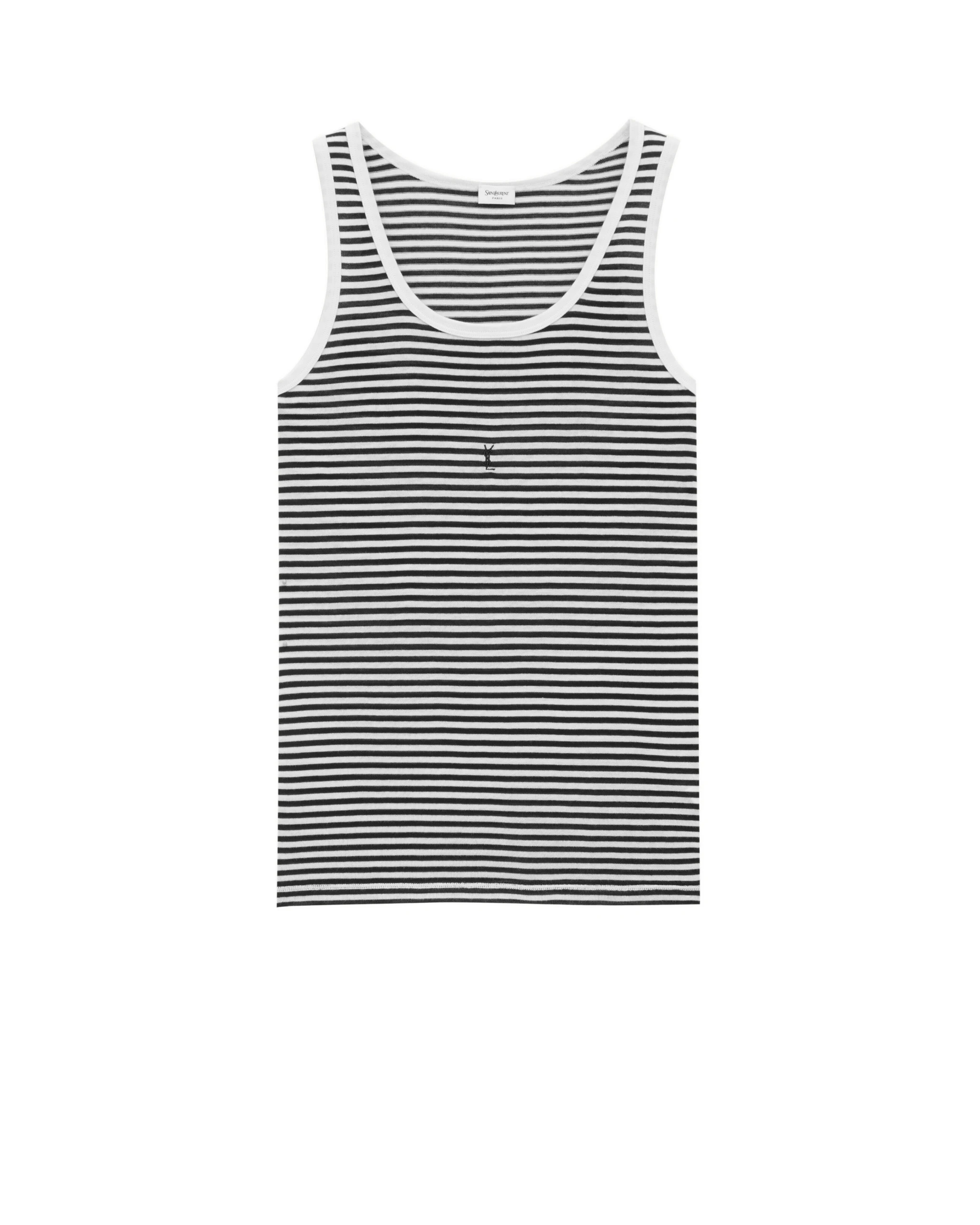 Saint Laurent Cassandre Tank Top, Noir and Naturel Multicolour Saint Laurent Cassandre Tank Top, Noir and Naturel | Sleeveless