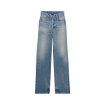 Blue Saint Laurent Cassandre V-Waist Baggy Jeans | Denim